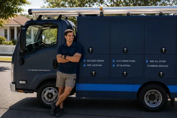 Licensed Carlingford plumber at the van
