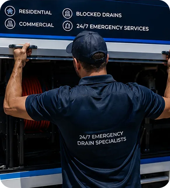 A licensed Carlingford plumber at the service van